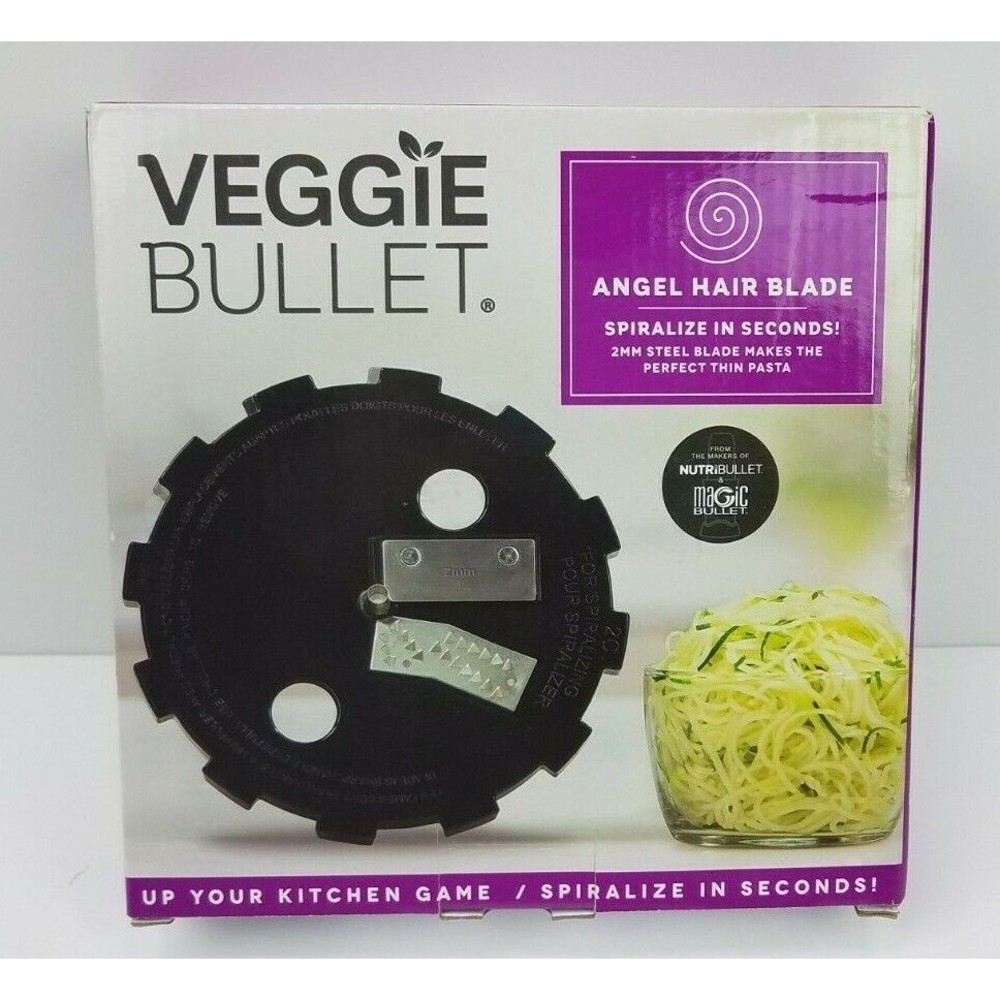 Veggie Bullet Angel Hair Blade New 2mm Steel Blade Spiralize in Seconds Pasta